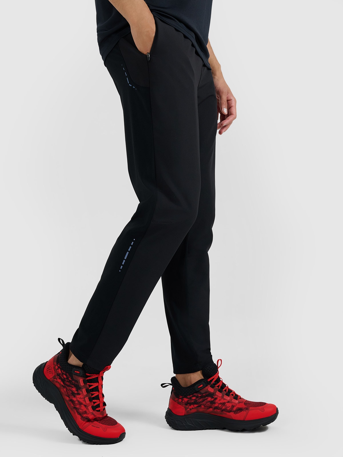 4F Buty trekkingowe Original Trail Mid męskie - czerwone 40