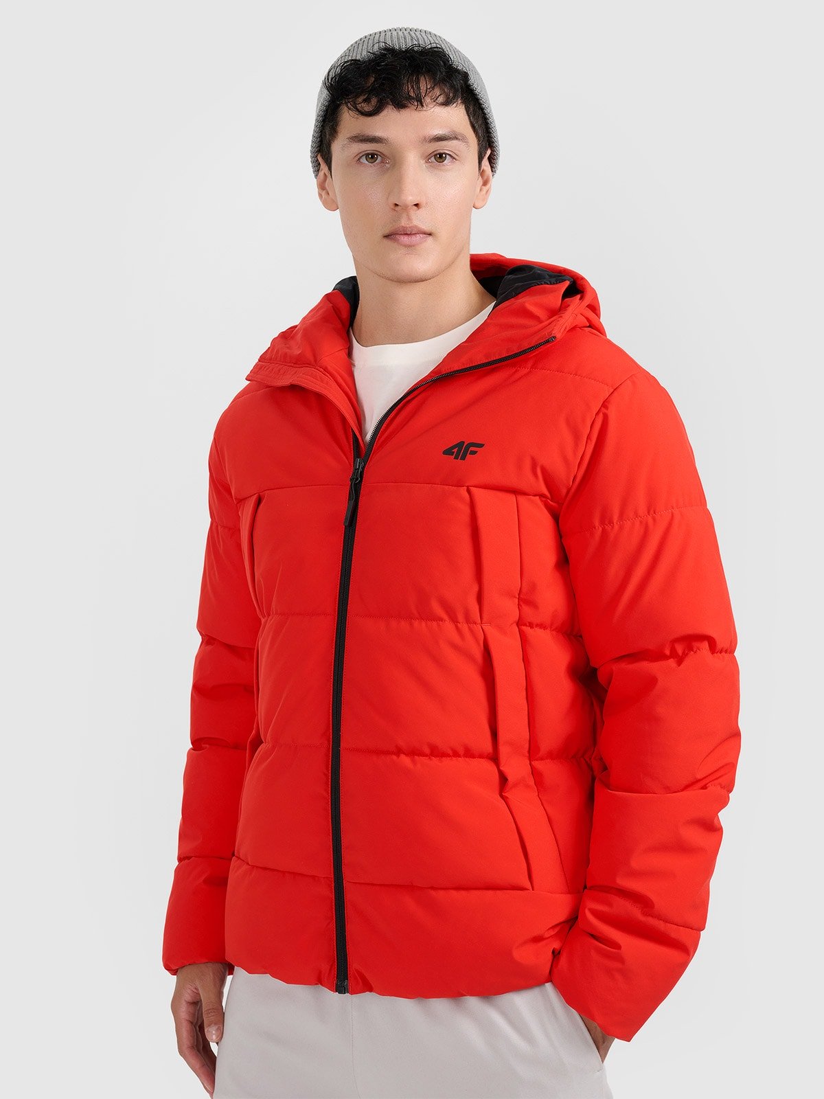 4F Kurtka puchowa z wypełnieniem syntetycznym męska - czerwona XL