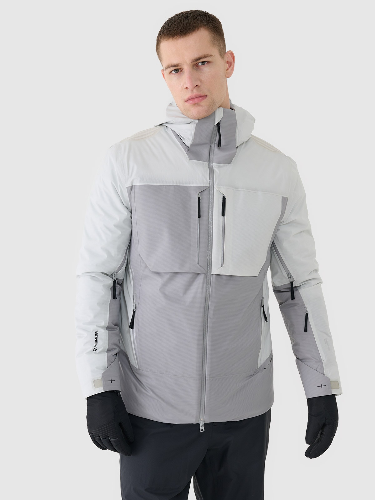 4F Kurtka narciarska z wypełnieniem Primaloft i membraną Pertex 20000/20000 męska - szara 3XL