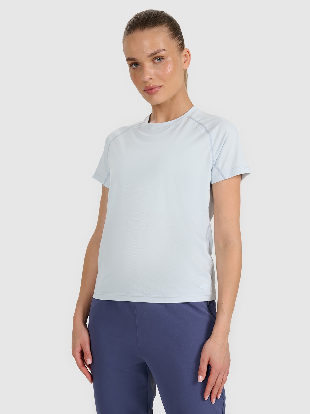 4F Koszulka do biegania w terenie szybkoschnąca damska - niebieska M