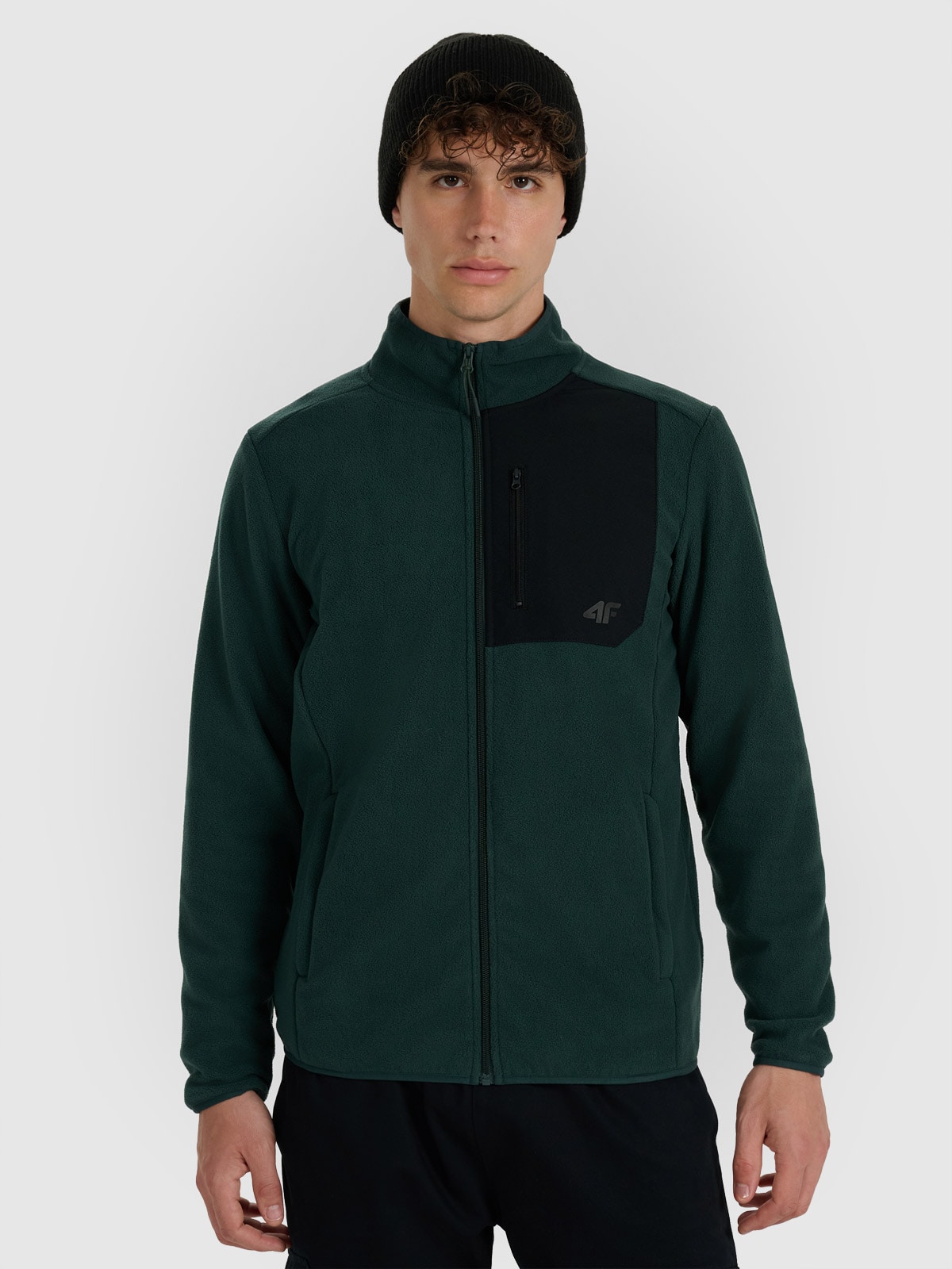 4F Polar ze stójką regular męski - zielony M