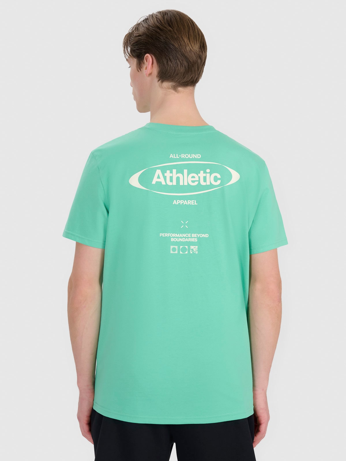 4F T-shirt regular z nadrukiem męski - zielony M