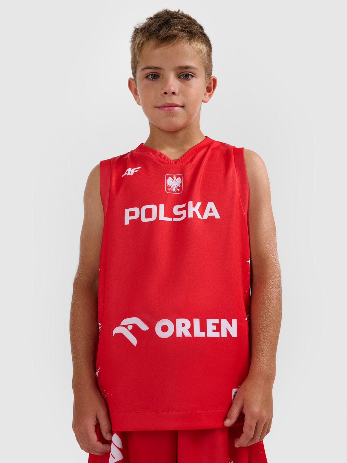 4F Koszulka reprezentacyjna z możliwością personalizacji dziecięca 4F x PZKOSZ - czerwona 134/140 (8-10 lat)