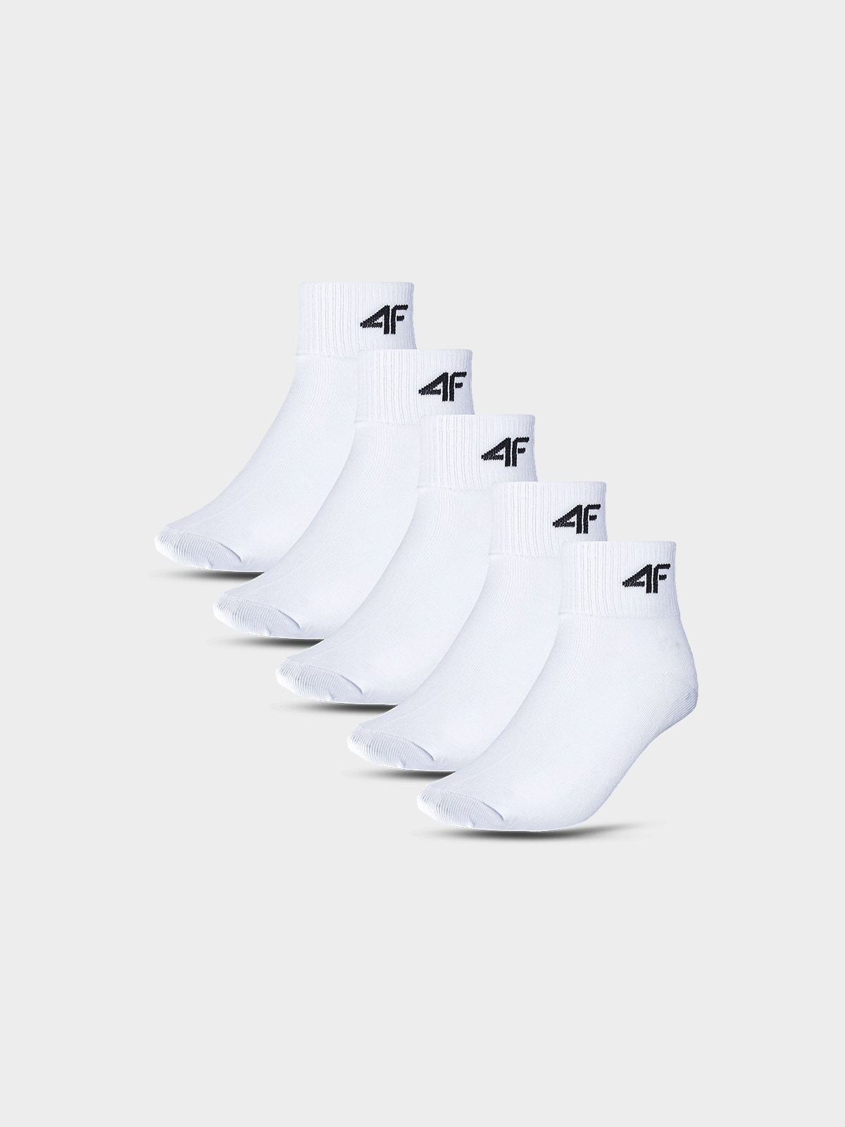 4F Skarpetki krótkie (5-pack) dziewczęce - białe 32-34