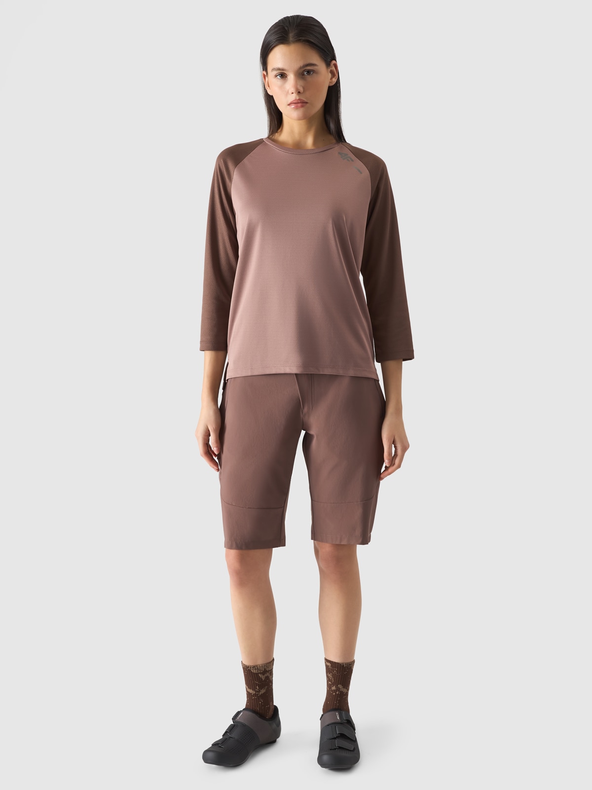 4F Spodenki rowerowe damskie - różowe XS