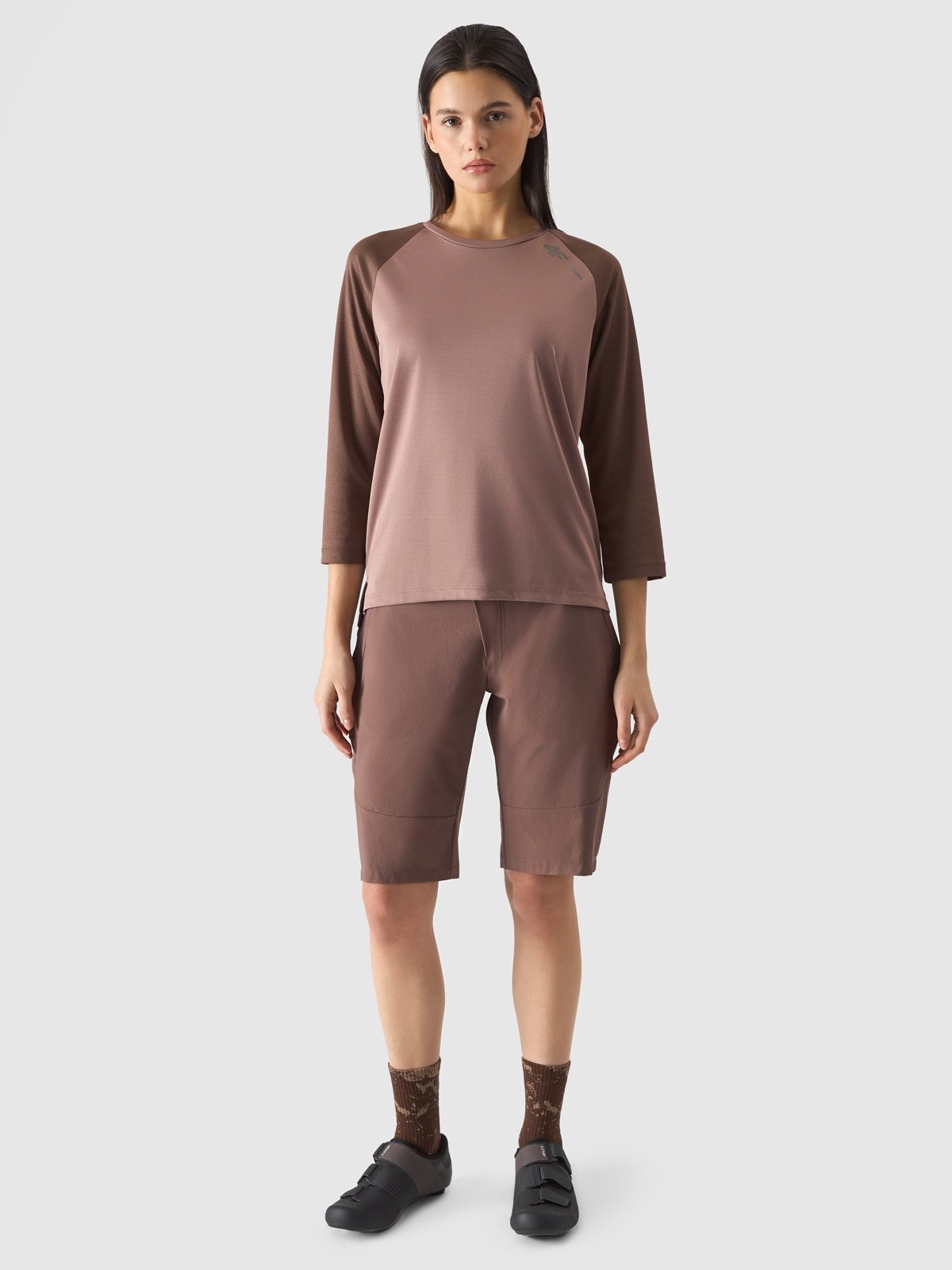 4F Spodenki rowerowe damskie - różowe XS