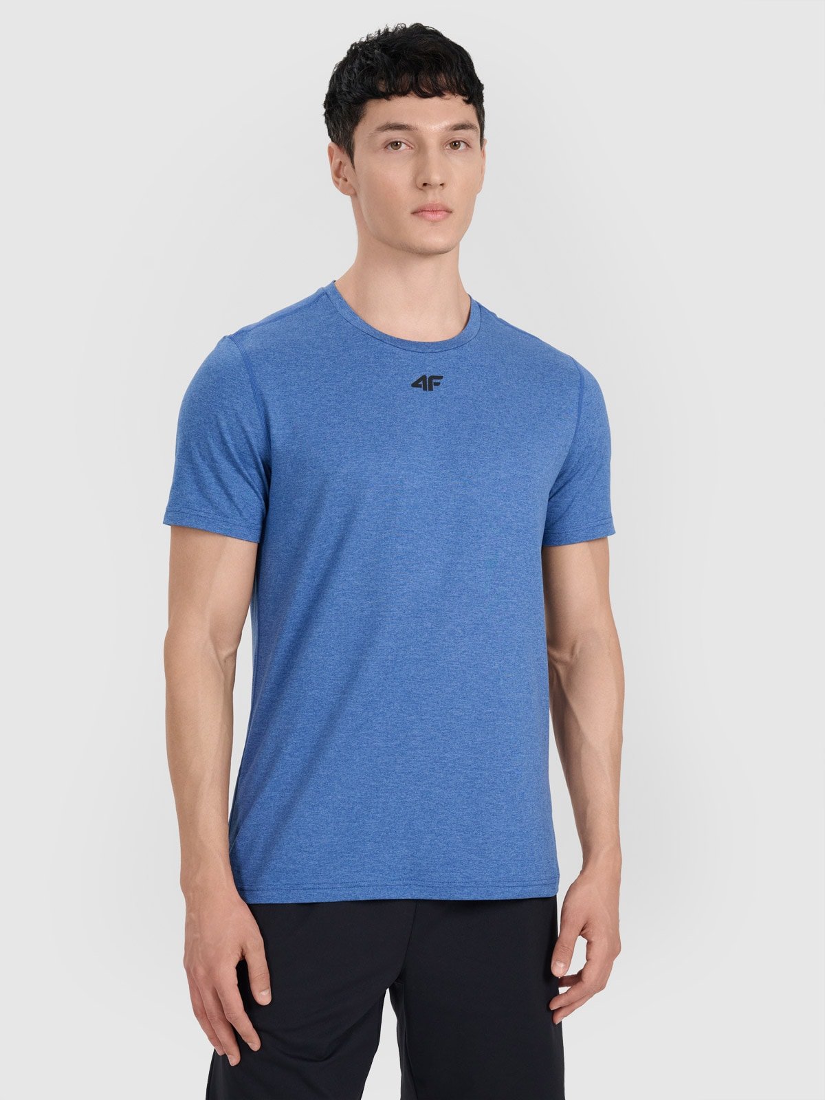 4F Koszulka treningowa szybkoschnąca męska - turkusowa XL