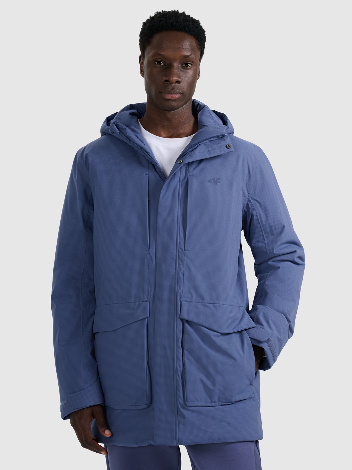 4F Parka przejściowa membrana 8000 męska - granatowa 3XL