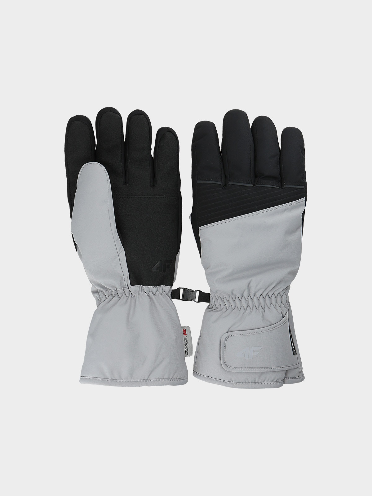 4F Rękawice narciarskie Thinsulate męskie - szare L