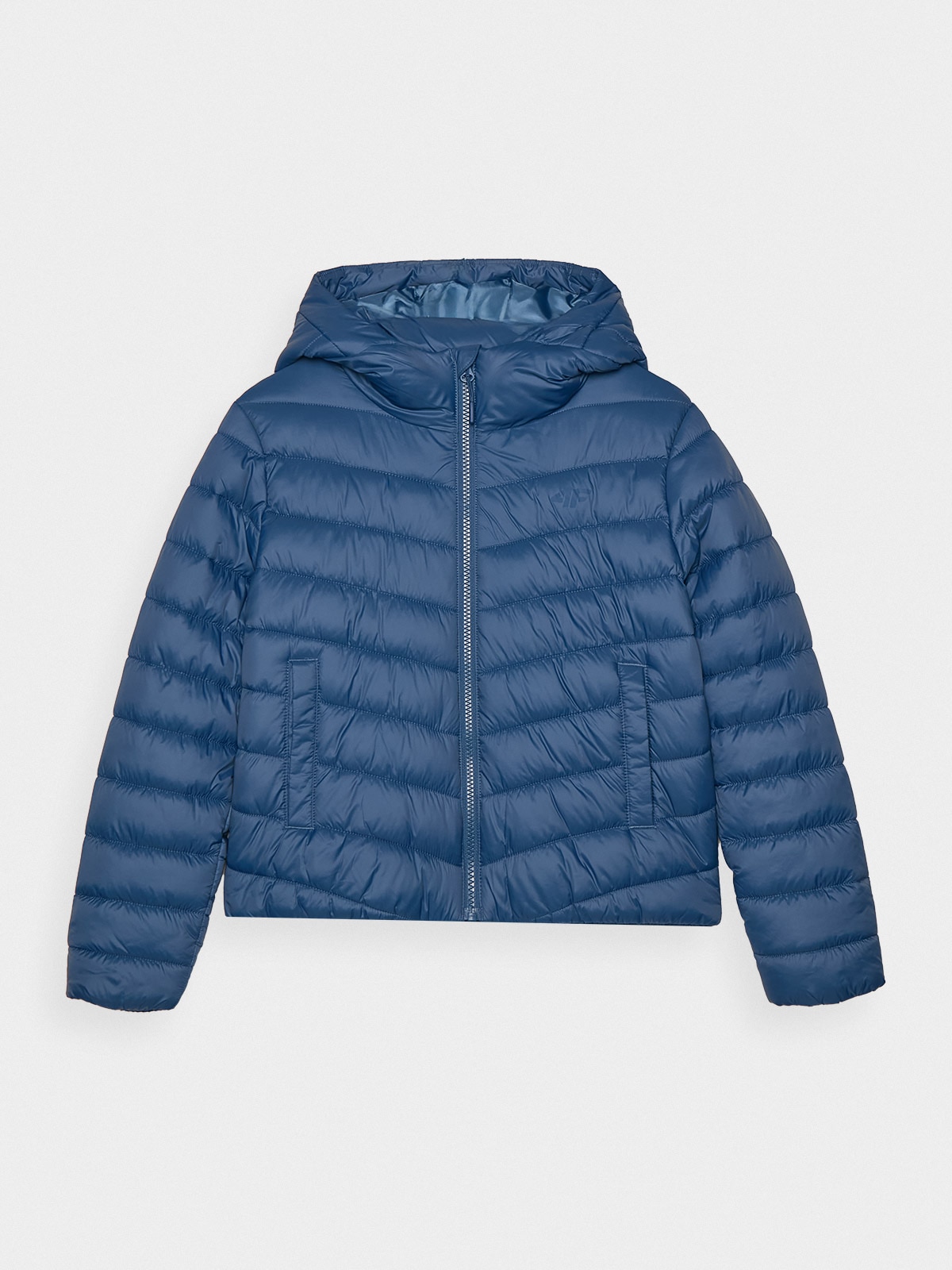 4F Kurtka puchowa z wypełnieniem syntetycznym chłopięca - niebieska 164 (13-14 lat)