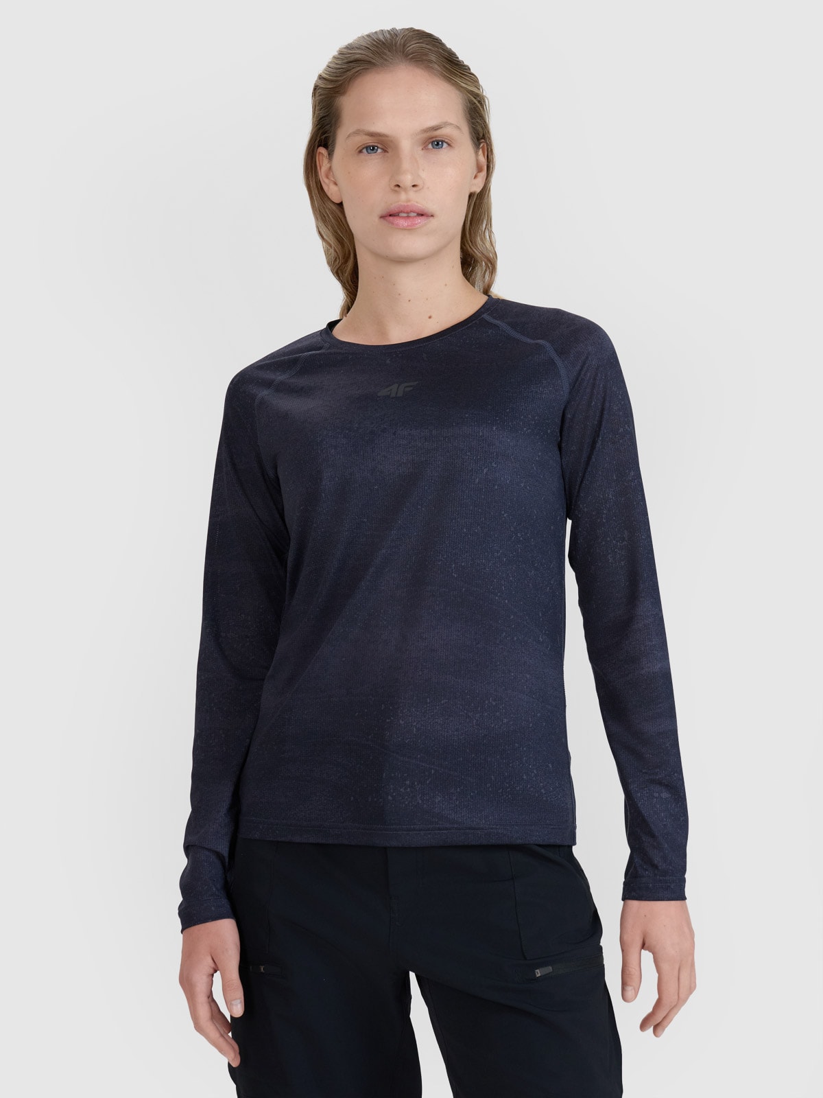 4F Koszulka rowerowa z długim rękawem damska - czarna M