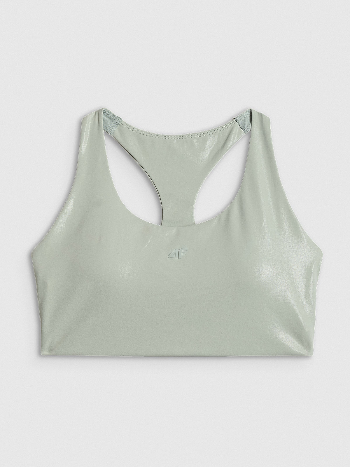 4F Biustonosz do jogi z niskim wsparciem damski - miętowy L