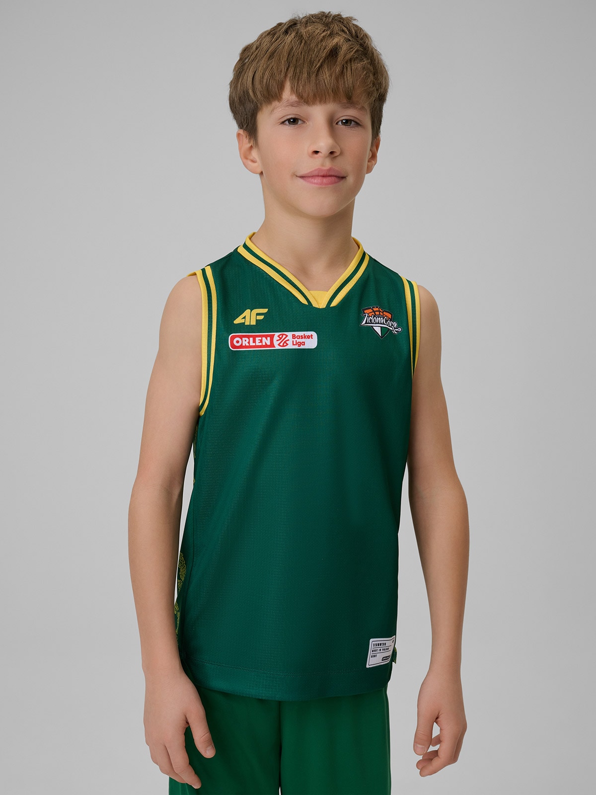 4F Koszulka meczowa replika wyjazdowa z sezonu 2025/26 dziecięca 4F x Zastal Zielona Góra - zielona 158/164 (12-14 lat)