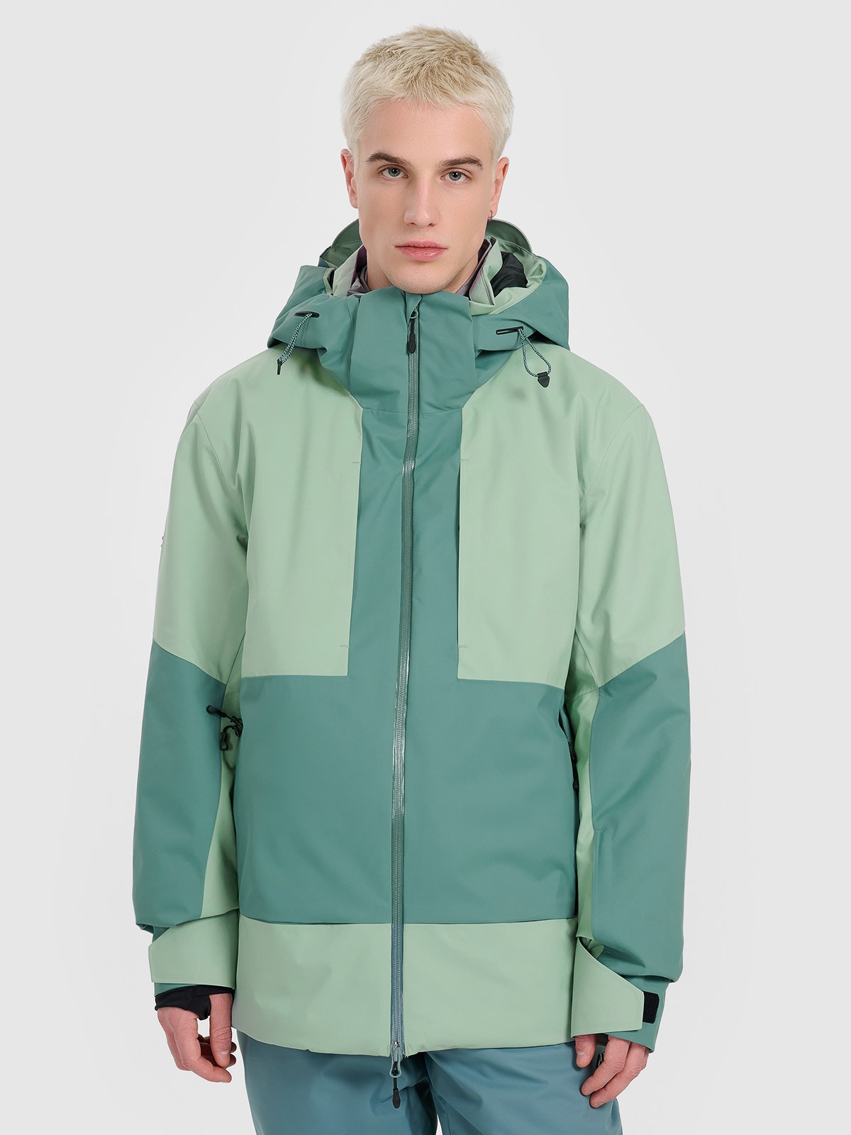 4F Kurtka narciarska membrana Dermizax 20000 męska - oliwkowa L