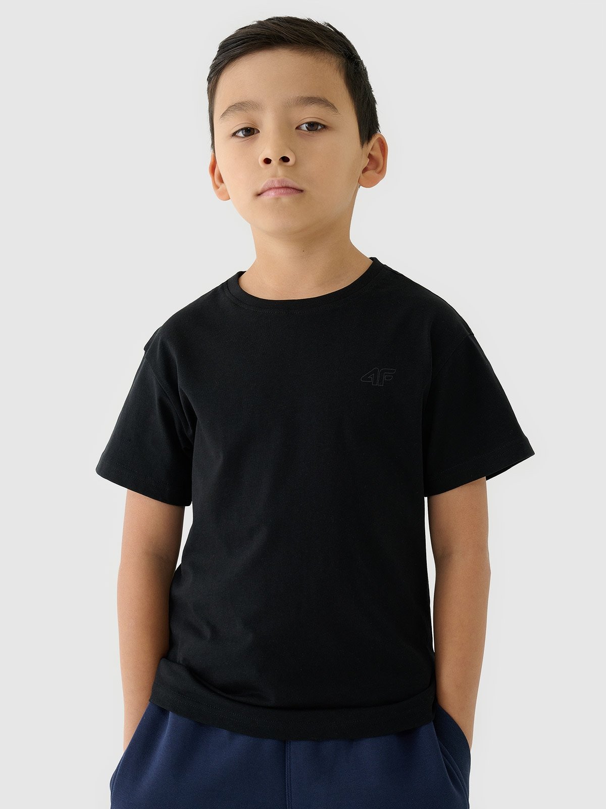 4F T-shirt gładki (2-pack) dziecięcy - multikolor 122/128 (6-8 lat)