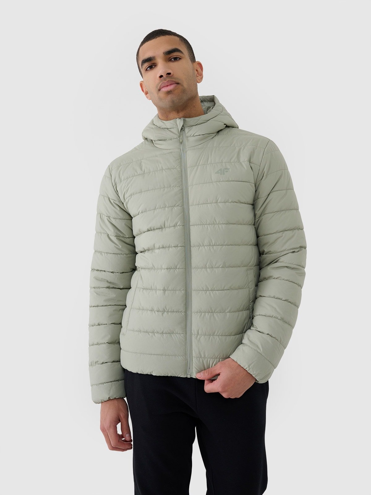 4F Kurtka puchowa z wypełnieniem syntetycznym męska - oliwkowa/khaki S