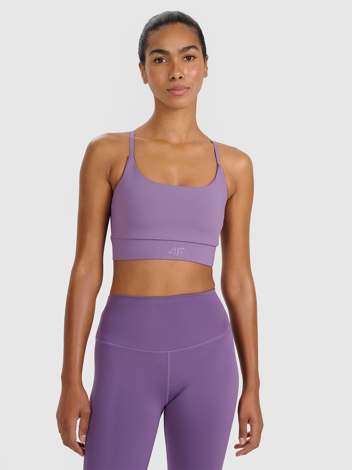 4F Biustonosz treningowy z niskim wsparciem - różowy S