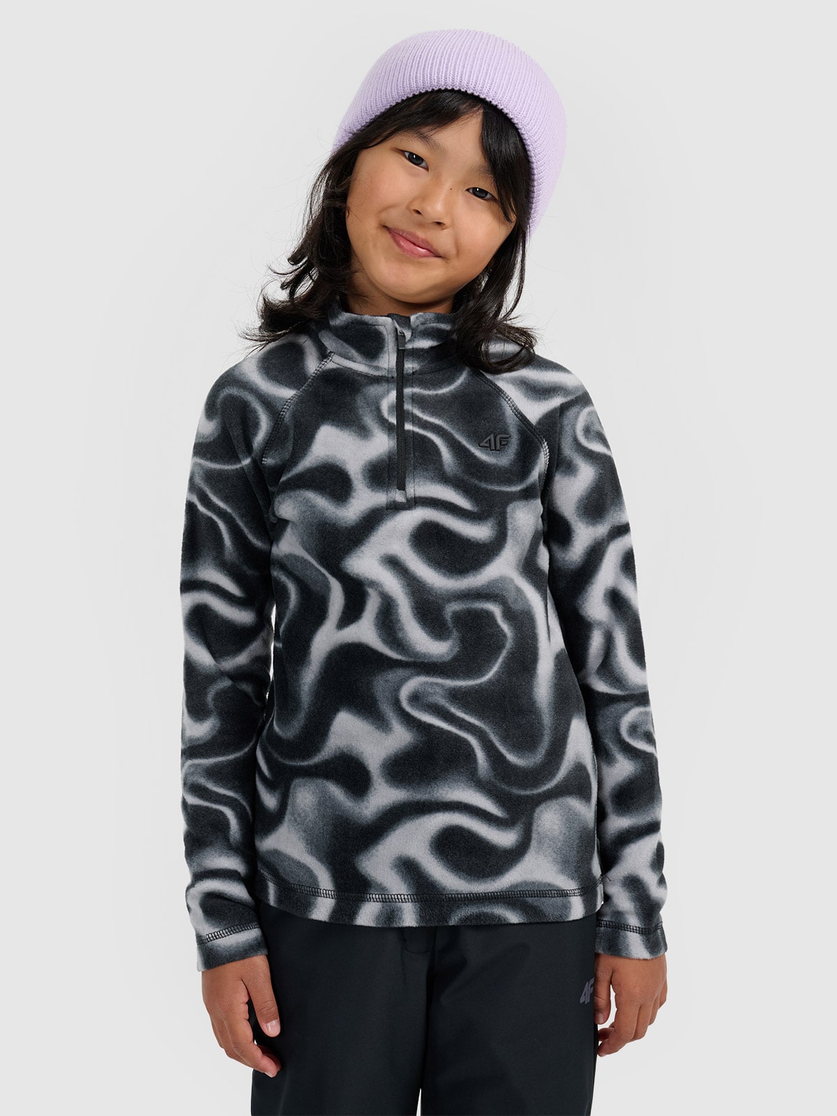 4F Bielizna termiczna polarowa (góra) dziewczęca - czarna 122/128 (6-8 lat)