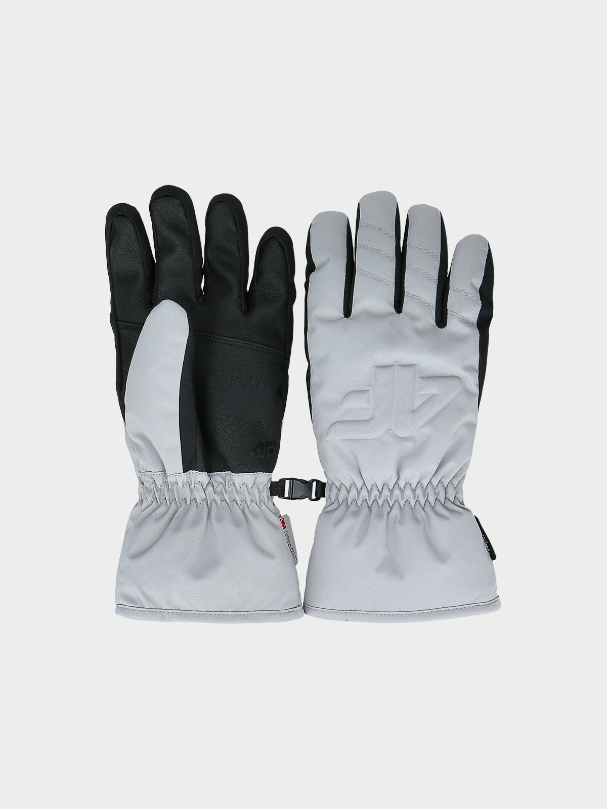 4F Rękawice narciarskie Thinsulate damskie - szare L