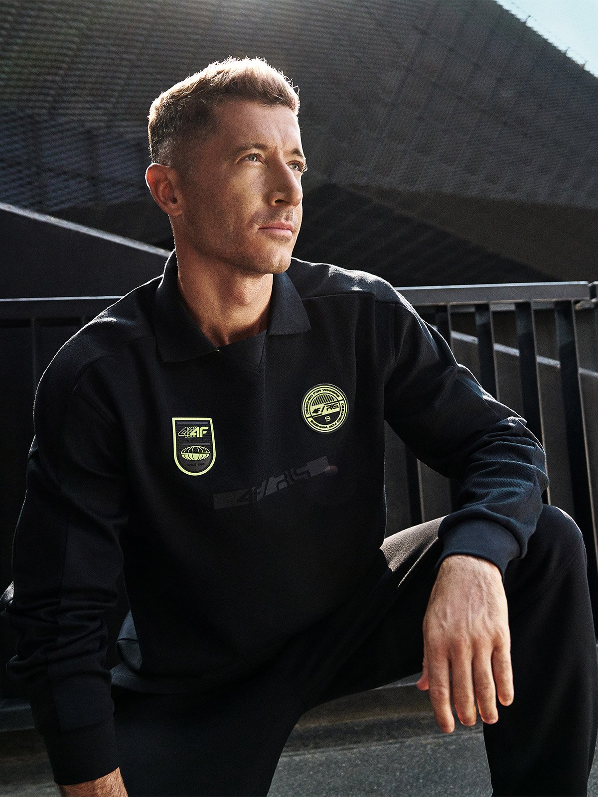 4F Longsleeve polo męski 4F x Robert Lewandowski - czarny M