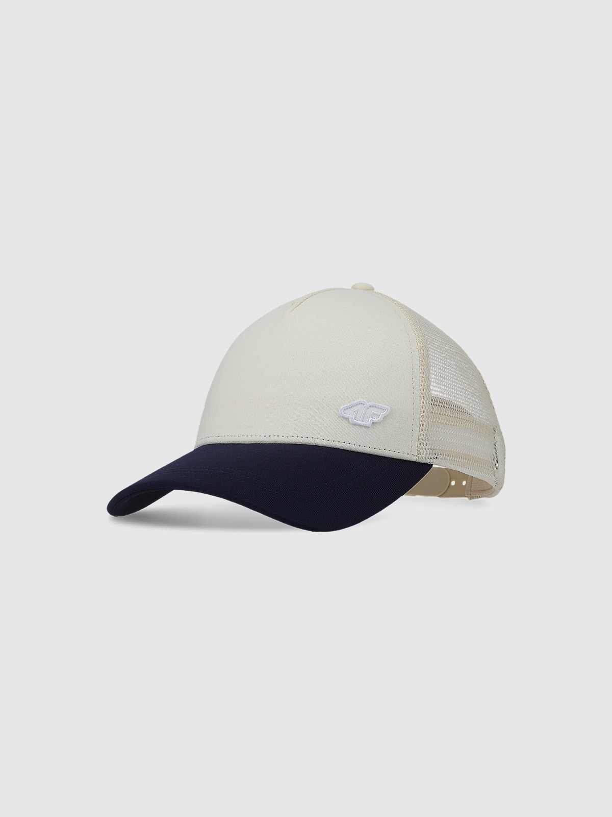 4F Czapka z daszkiem trucker uniseks - biała S/M