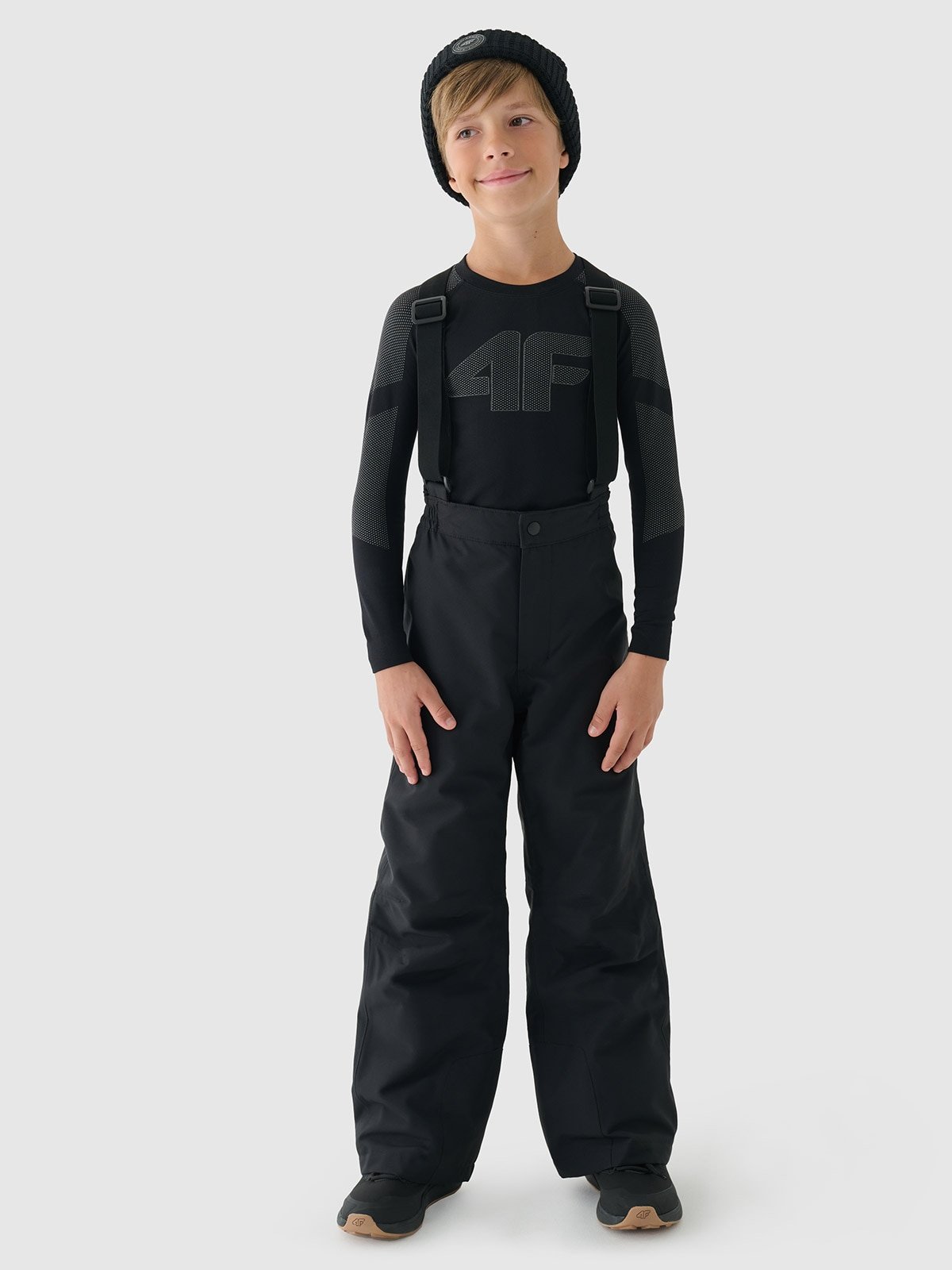 4F Spodnie narciarskie membrana 5000 chłopięce - czarne 122 (6-7 lat)