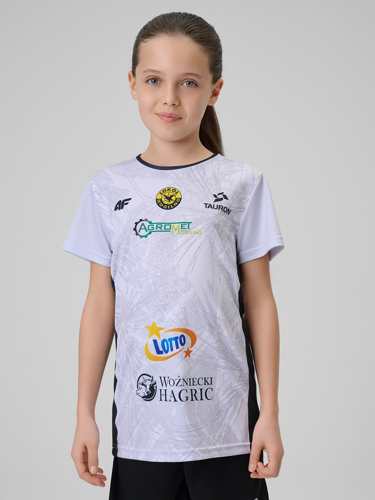 4F Koszulka meczowa replika domowa z sezonu 2025/26 dziecięca 4F x Sokół & Hagric Mogilno - czarna 158/164 (12-14 lat)