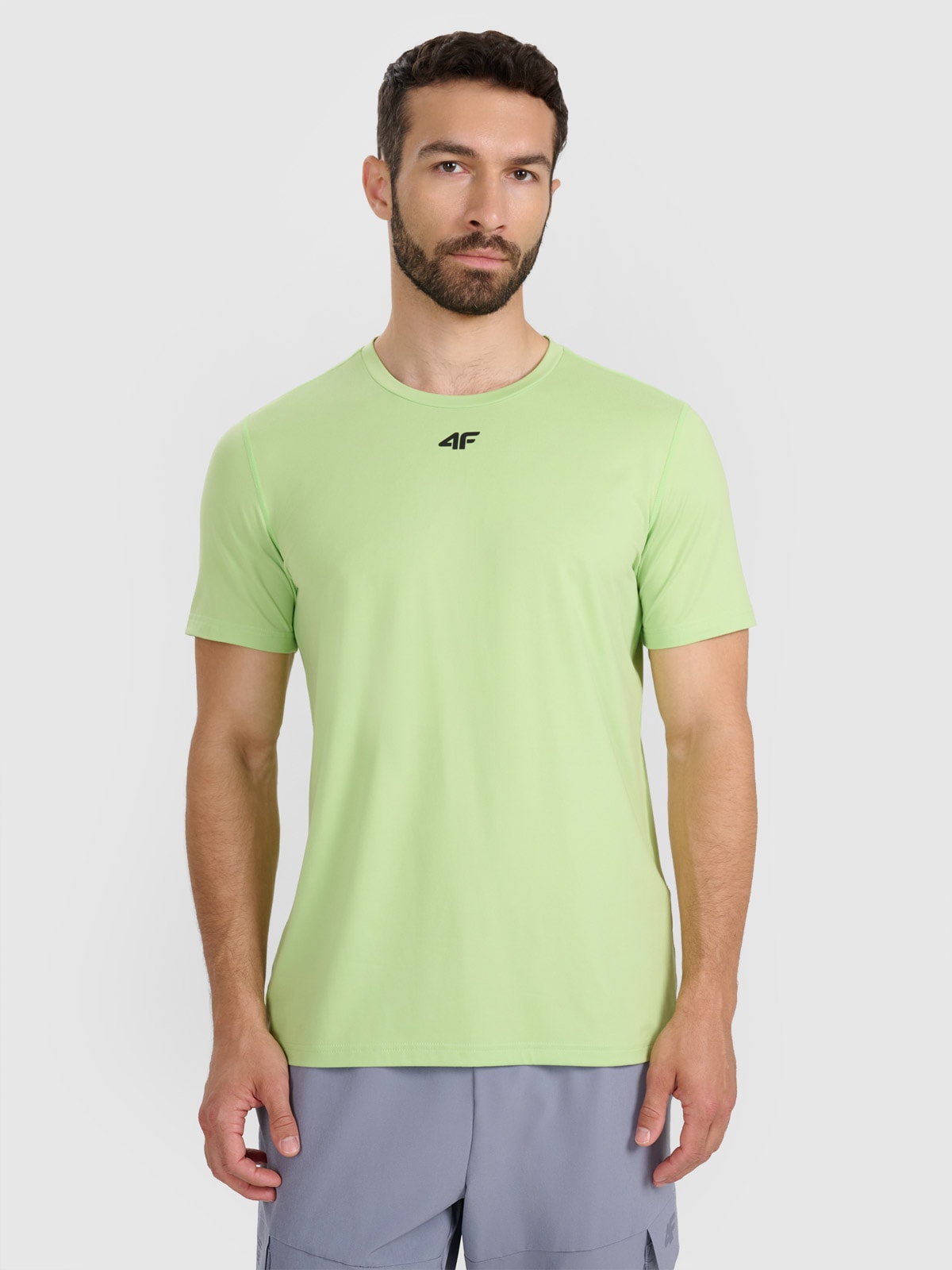 4F Koszulka treningowa szybkoschnąca męska - zielona S