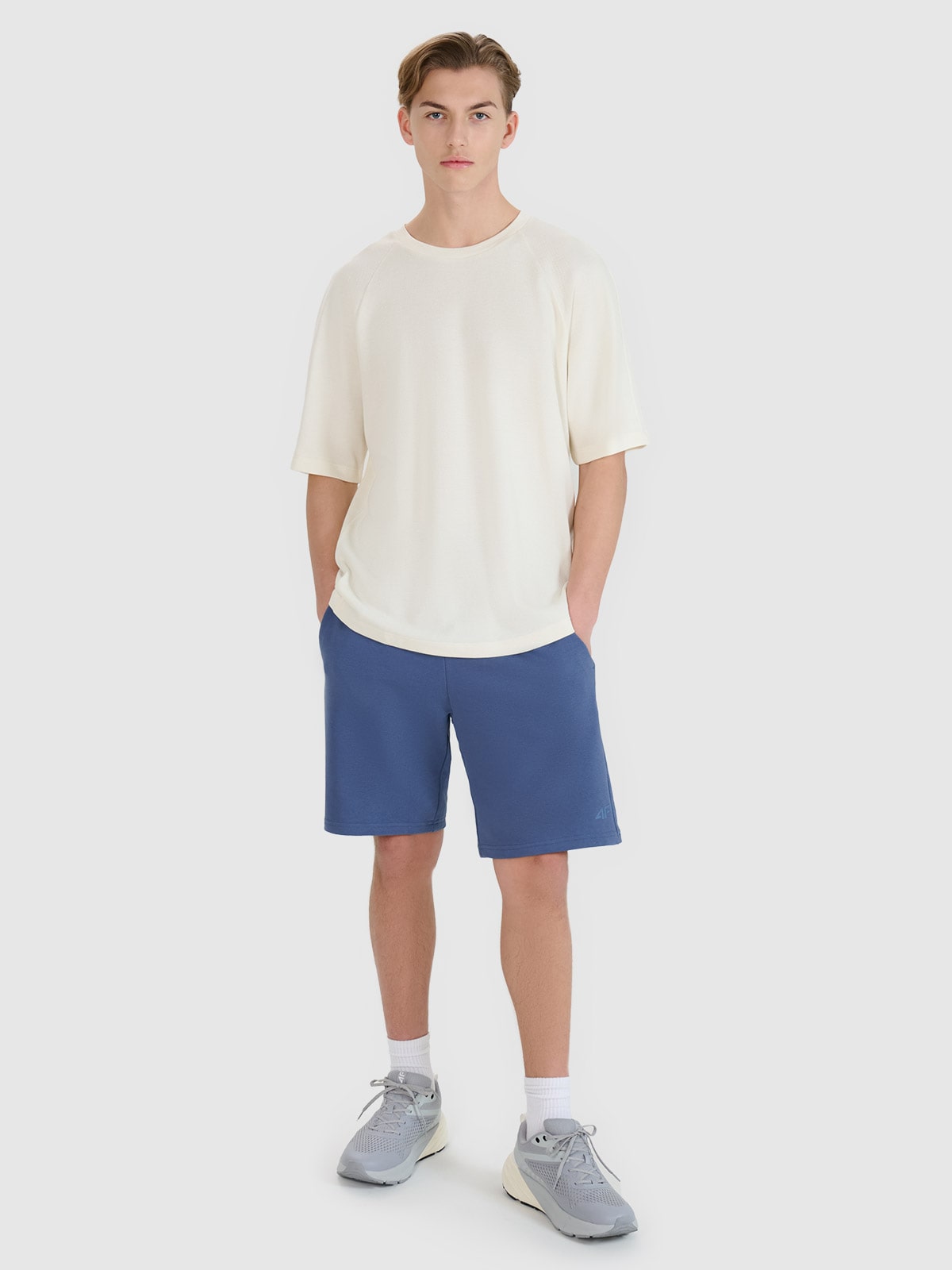 4F Spodenki dresowe regular męskie - granatowe XL