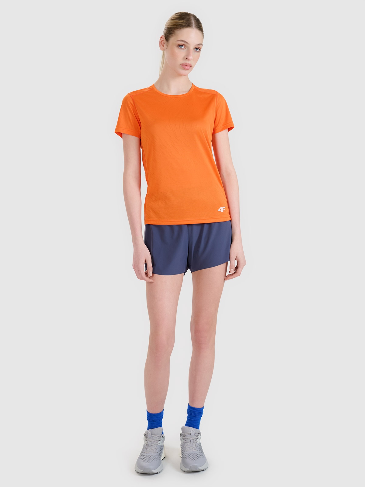 4F Spodenki do biegania szybkoschnące damskie - szare XS