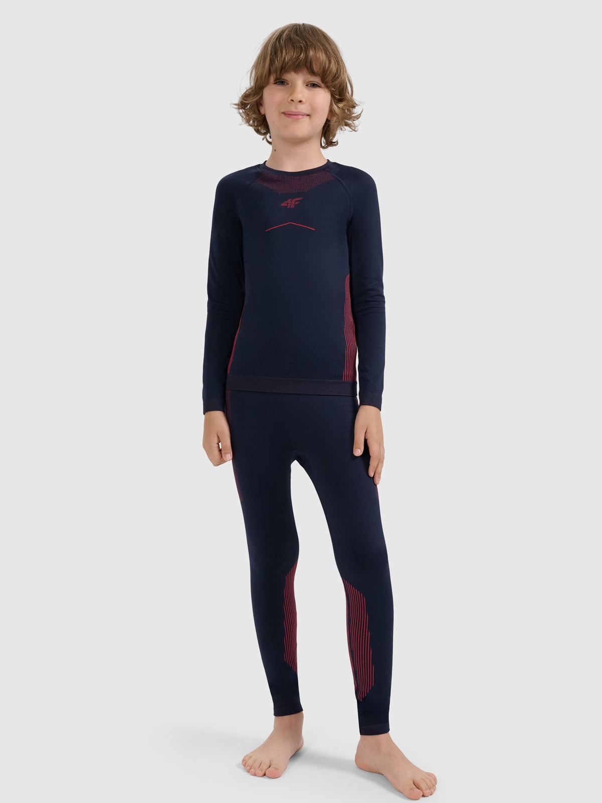 4F Bielizna termoaktywna bezszwowa komplet chłopięca - granatowa 152/158 (11-13 lat)