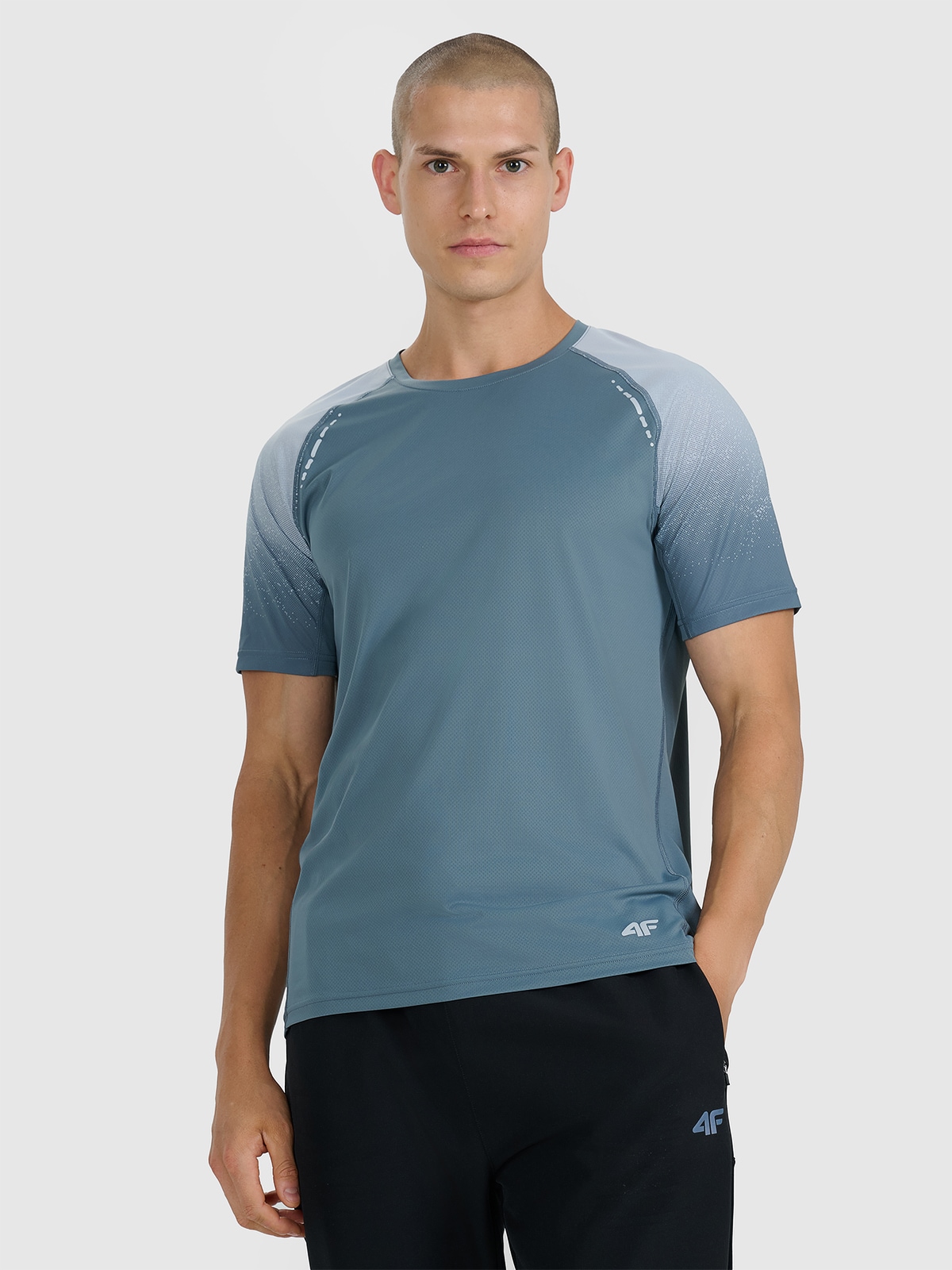 4F Koszulka do biegania w terenie szybkoschnąca męska - szara S