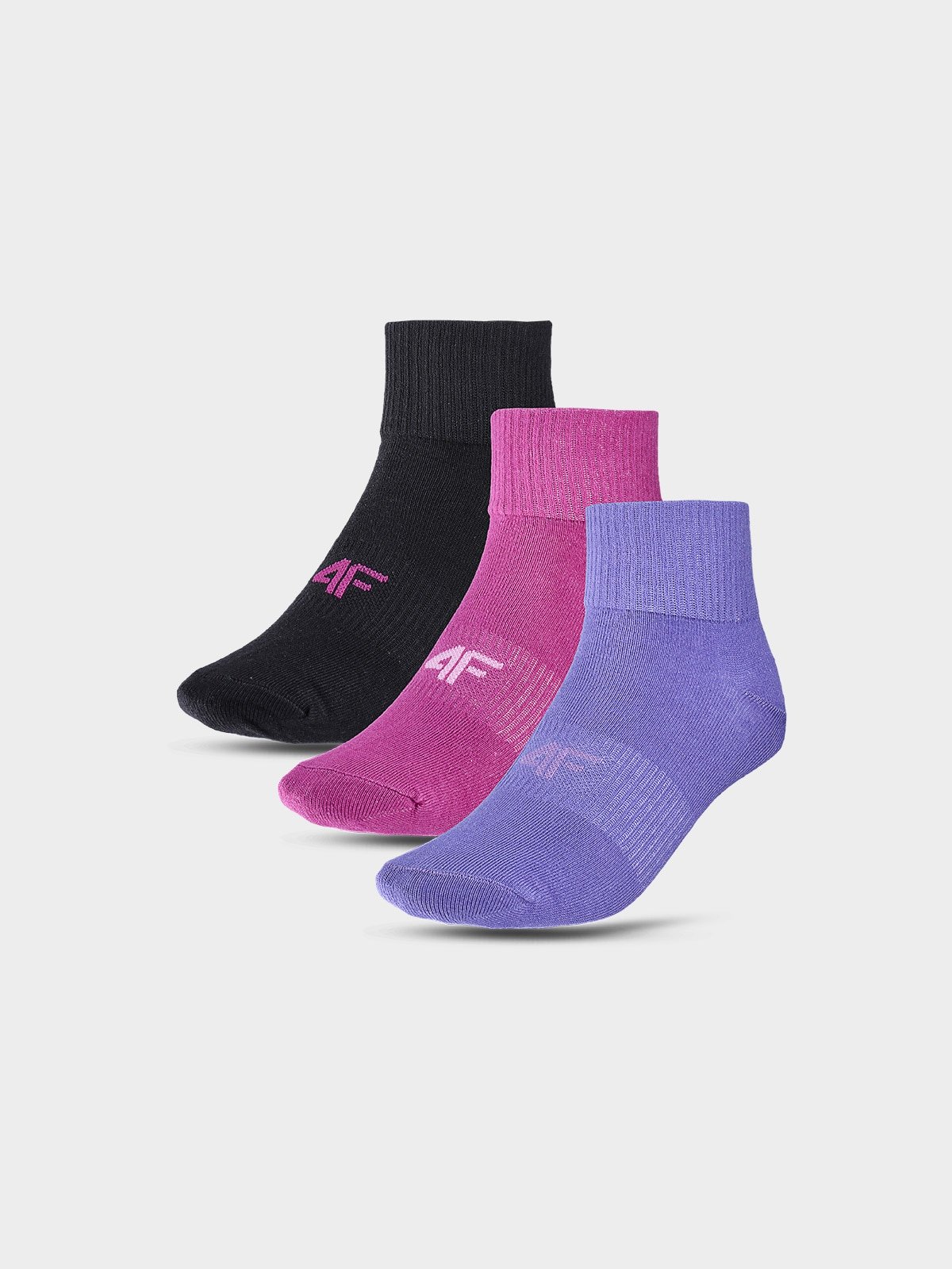 4F Skarpetki casual za kostkę (3-pack) dziecięce - multikolor 32-34