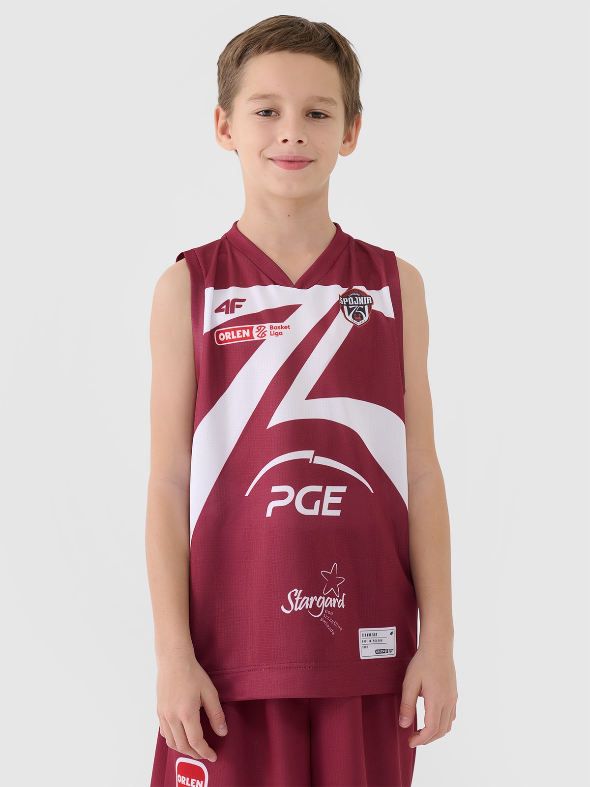 4F Koszulka meczowa replika wyjazdowa z sezonu 2024/25 dziecięca 4F x Spójnia Stargard - multikolor 110/116