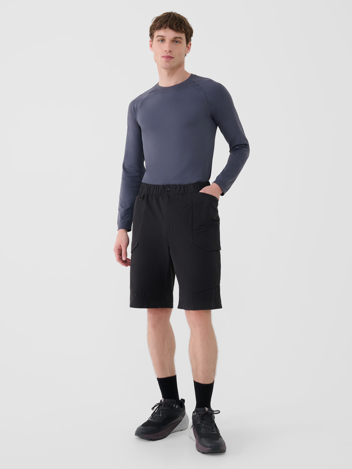 4F Spodenki casual męskie - czarne XL