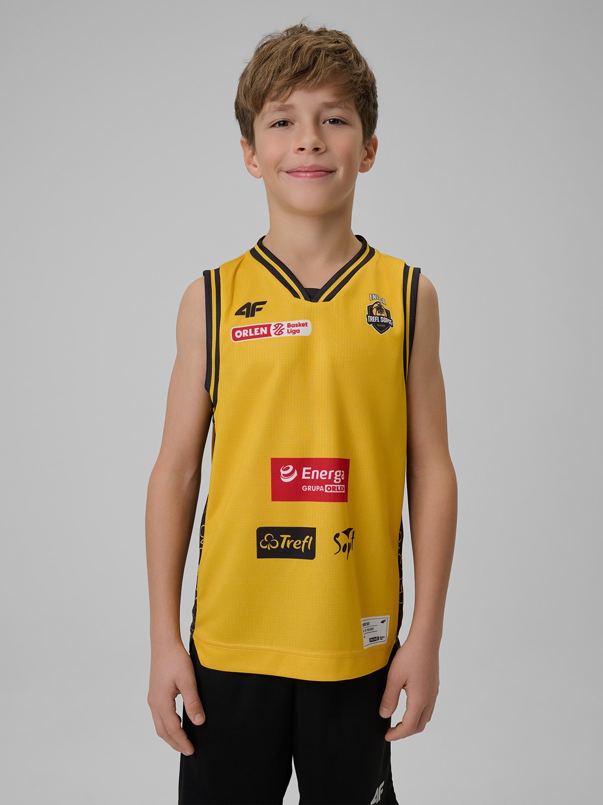 4F Koszulka meczowa replika domowa z sezonu 2025/26 dziecięca 4F x Trefl Sopot - żółta 158/164 (12-14 lat)