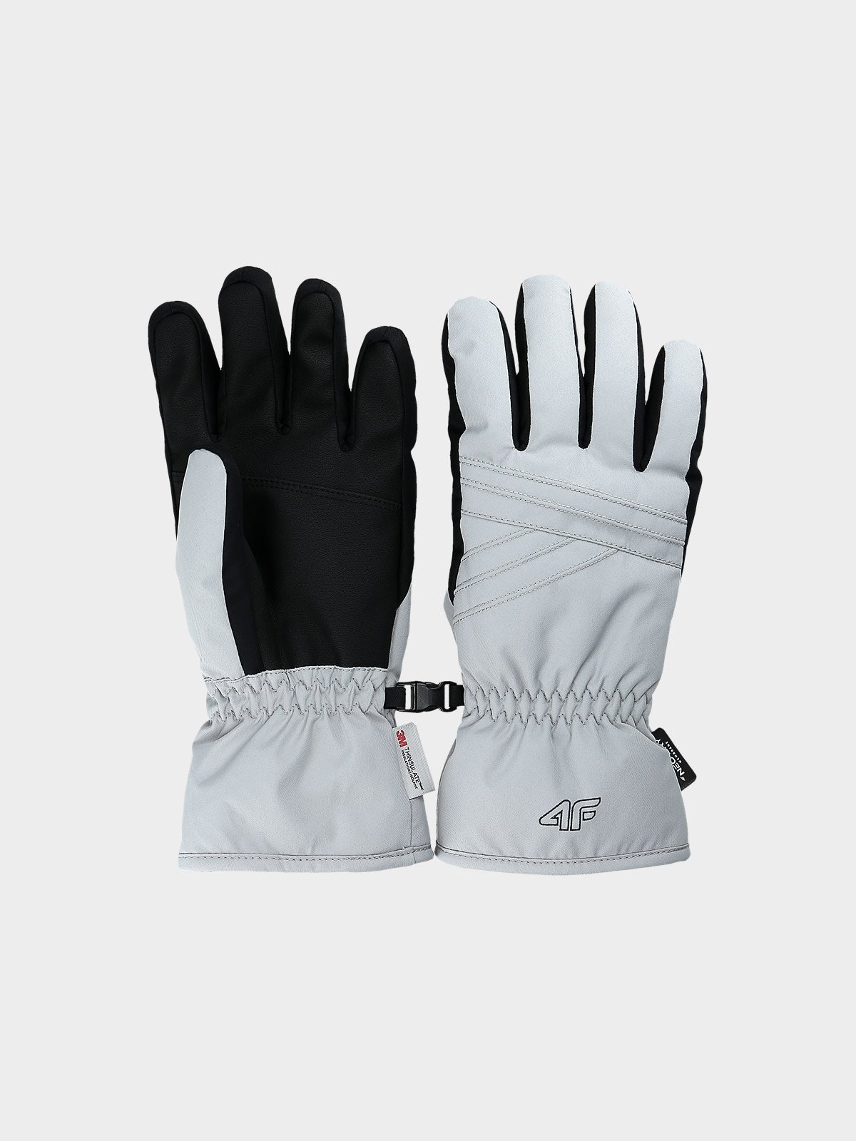 4F Rękawice narciarskie Thinsulate damskie - szare M