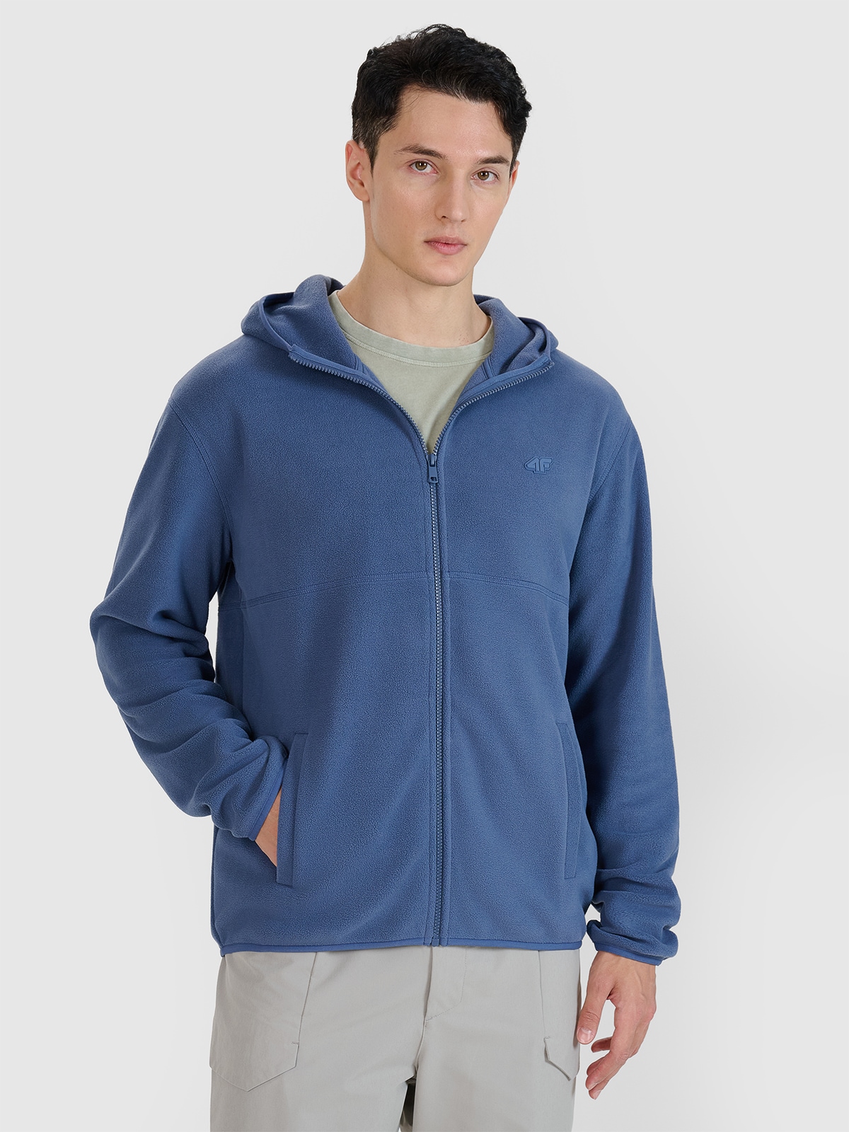 4F Polar regular z kapturem męski - granatowy XL