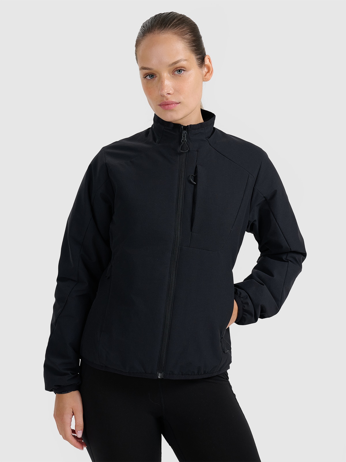 4F Kurtka puchowa trekkingowa z wypełnieniem syntetycznym damska - czarna XL