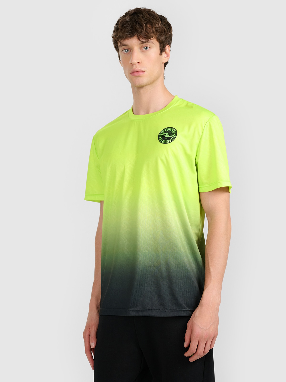 4F Koszulka szybkoschnąca z nadrukiem męska 4F x Robert Lewandowski - zielona L
