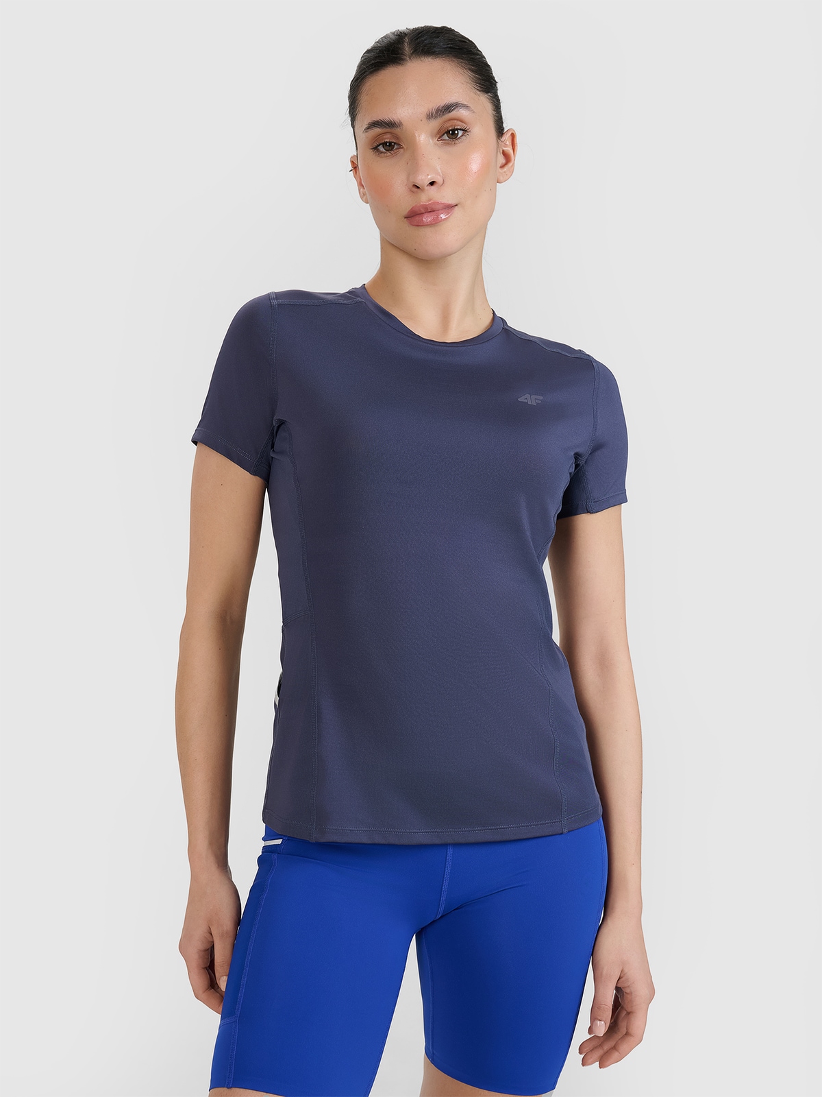 4F Koszulka do biegania w terenie regular damska - szara M