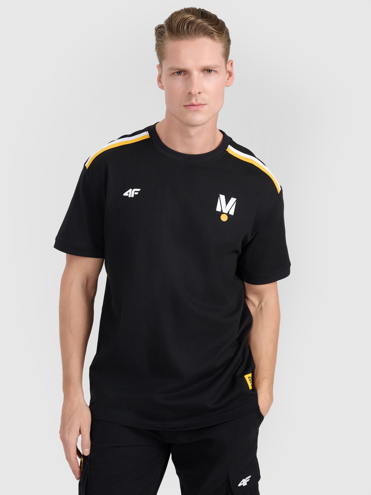 4F T-shirt regular z nadrukiem uniseks 4F x Drift Masters - czarny 3XL