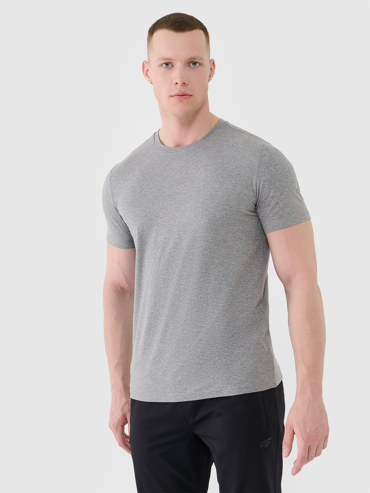 4F Koszulka treningowa szybkoschnąca męska - szara S