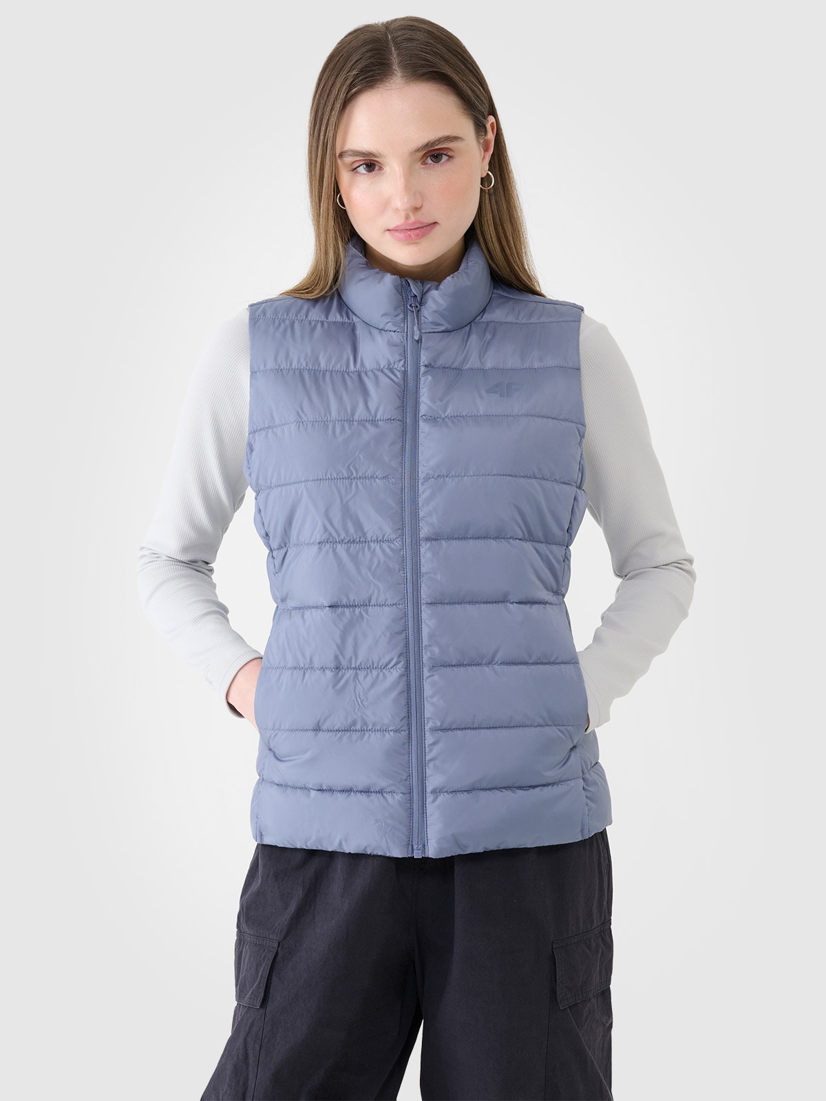 4F Bezrękawnik puchowy z wypełnieniem syntetycznym damski - granatowy XS