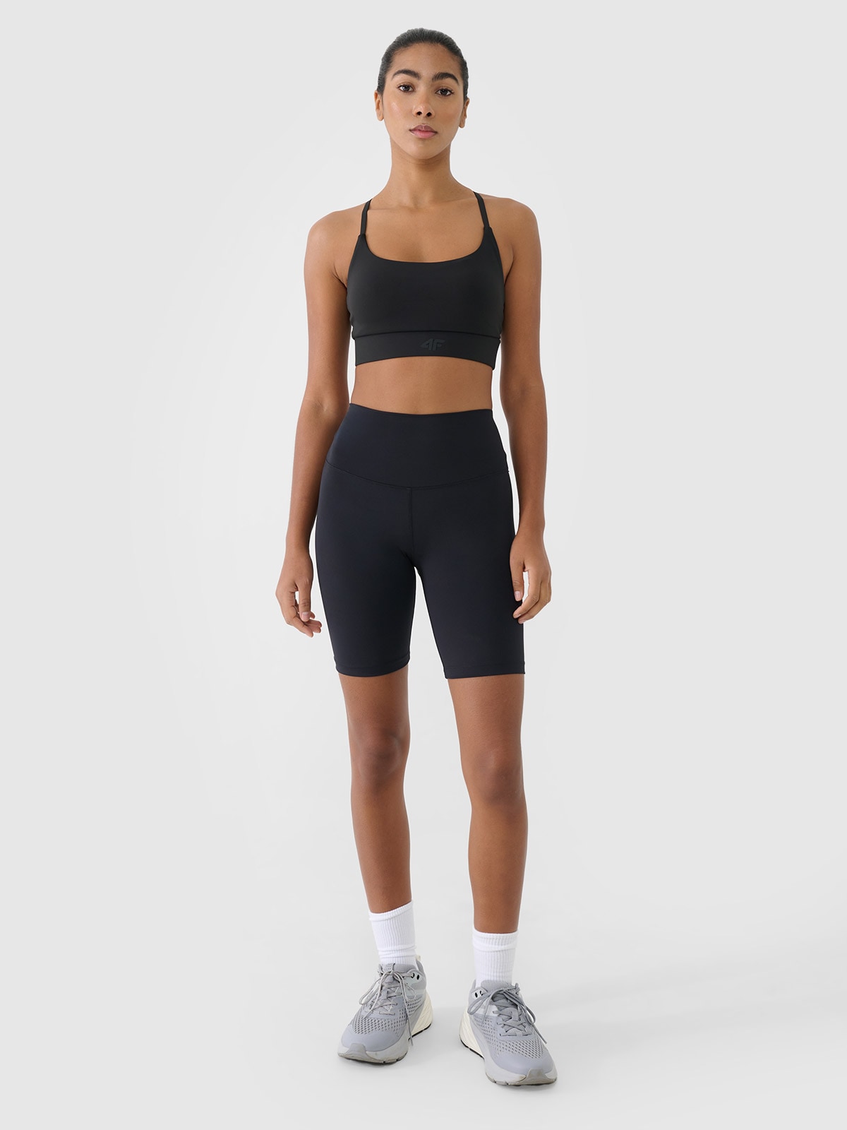 4F Legginsy kolarki treningowe damskie - czarne M