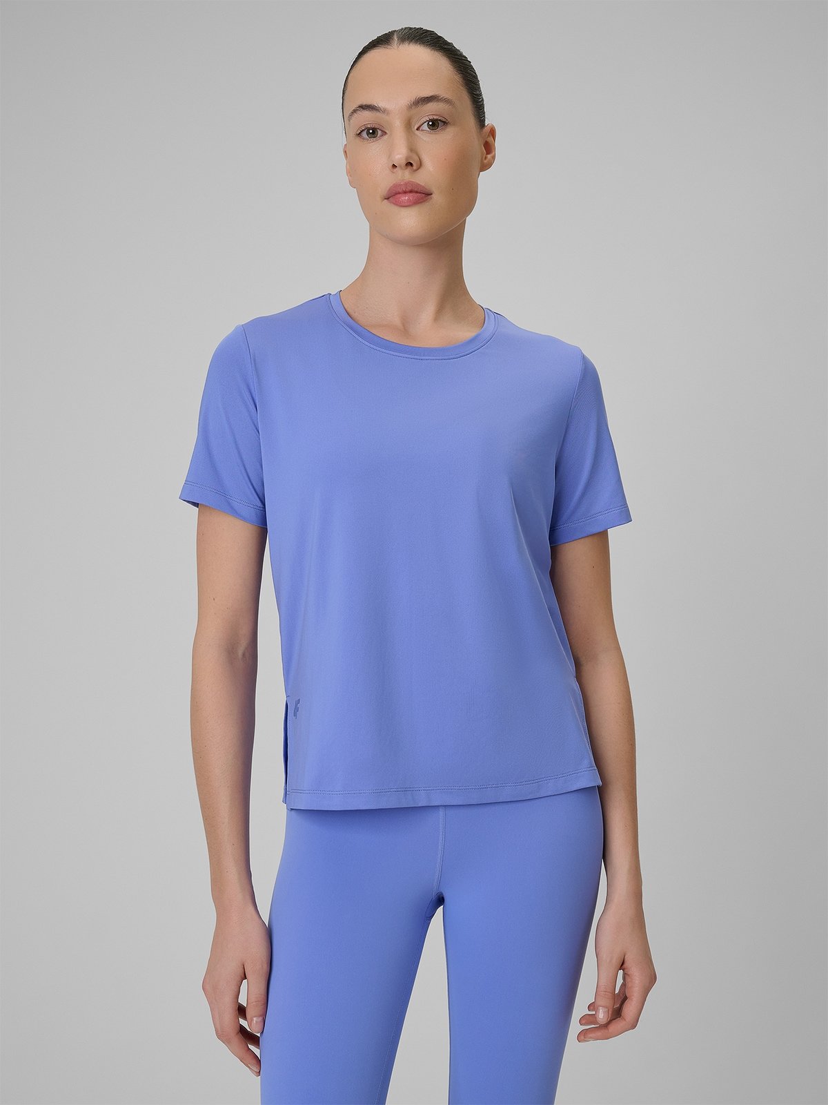 4F Koszulka treningowa loose szybkoschnąca damska - niebieska XS