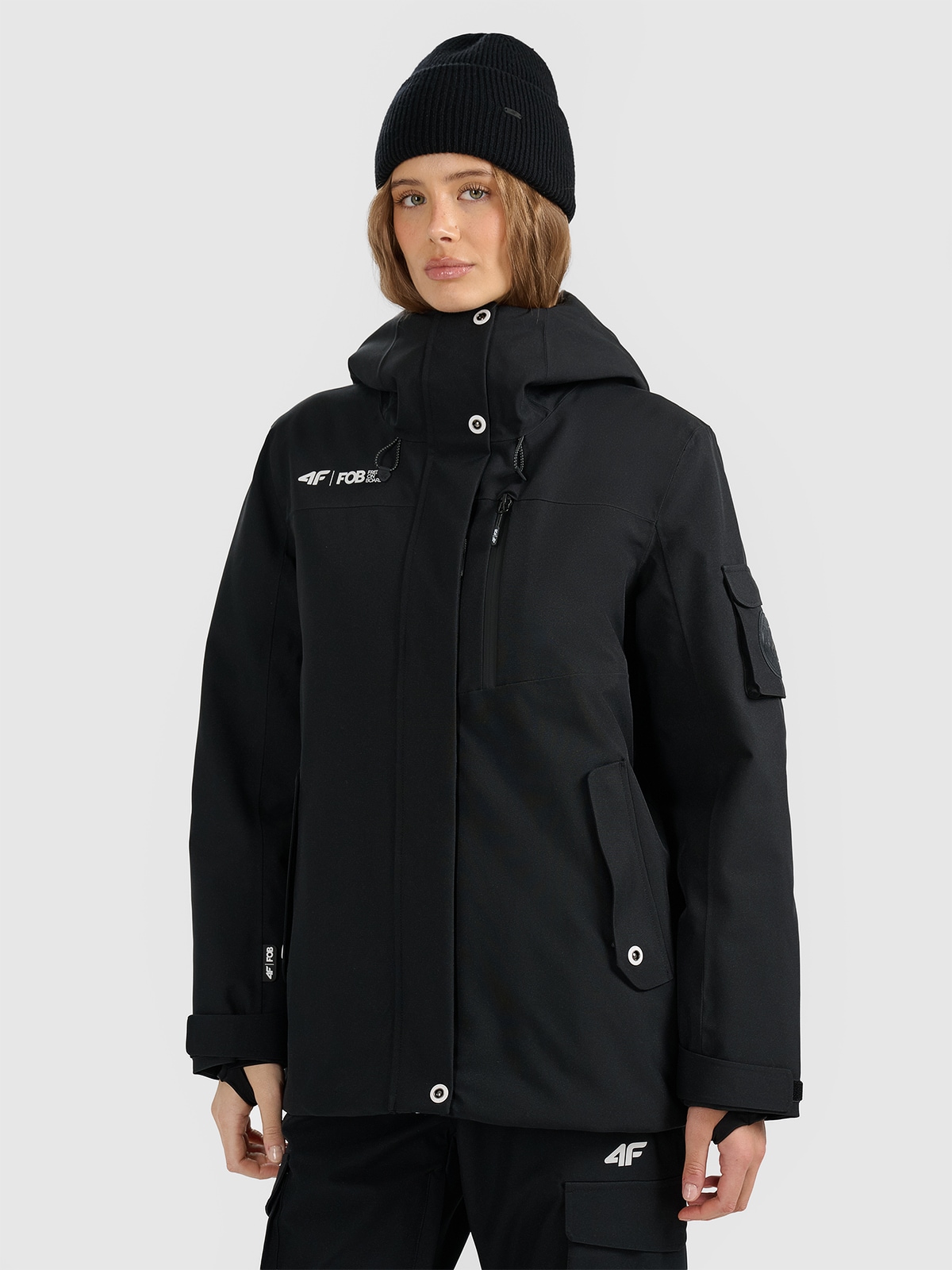 4F Kurtka snowboardowa membrana 15000 damska - czarna XL
