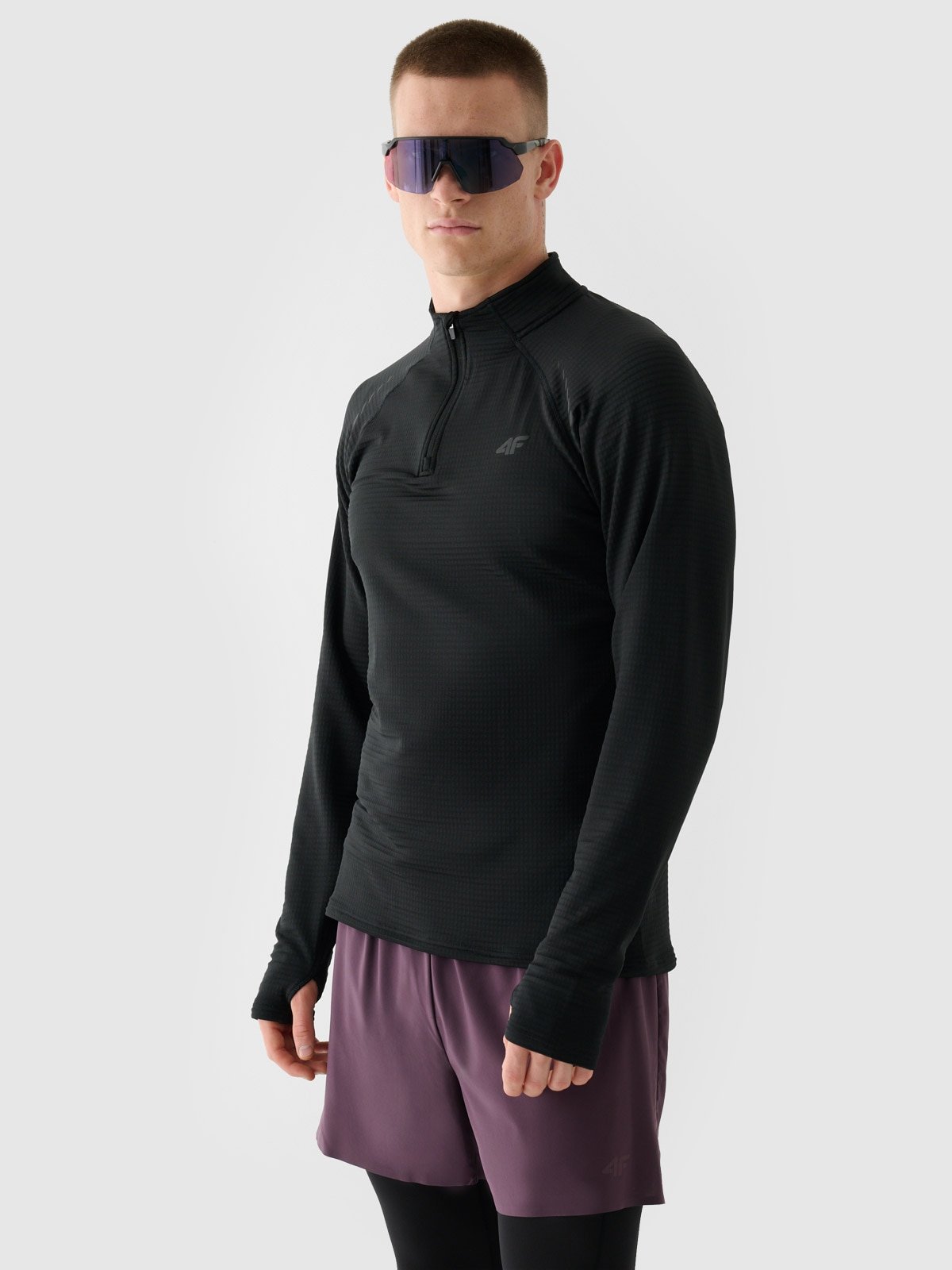 4F Bluza do biegania szybkoschnąca męska - szara XL