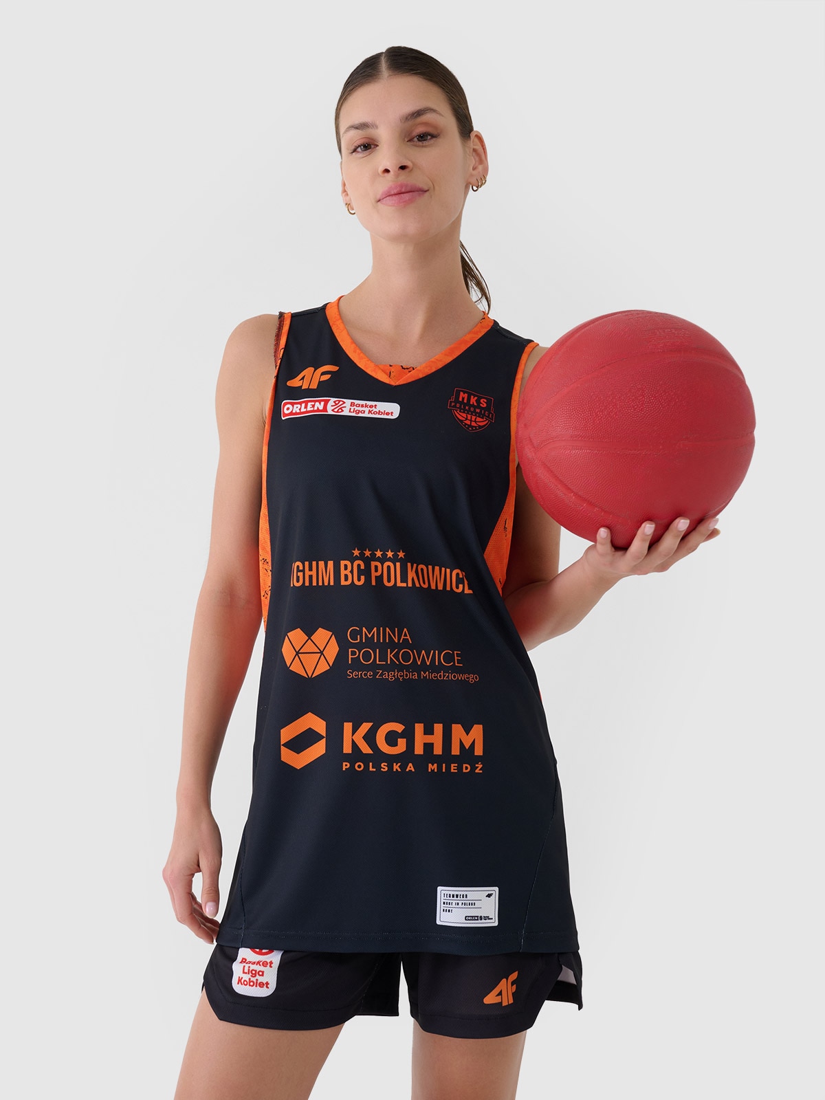 4F Koszulka meczowa replika wyjazdowa z sezonu 2024/25 damska 4F x MKS Polkowice - multikolor XL