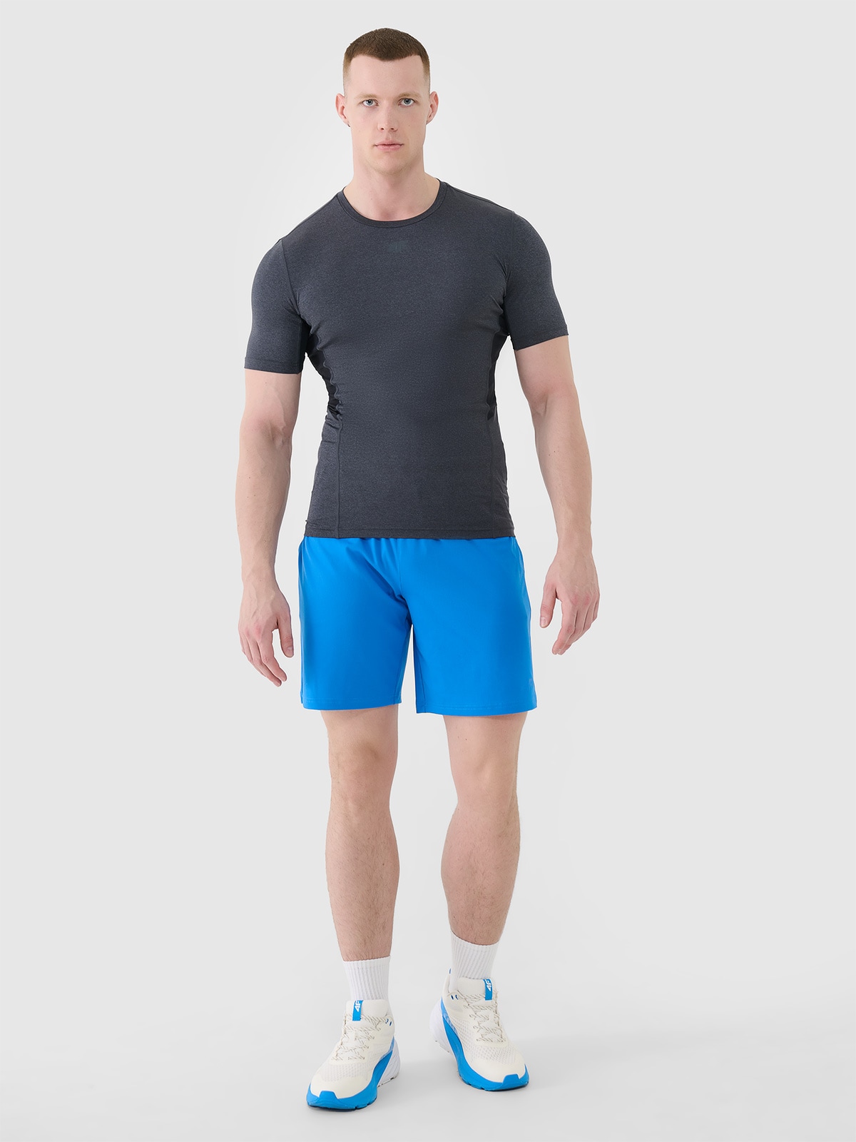 4F Spodenki treningowe szybkoschnące męskie - niebieskie M